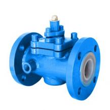 FEP PTFE PFA Lined jacketed plug valve