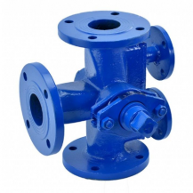 Three way jacketed plug valve