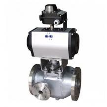 Pneumatic actuated jacket plug valve