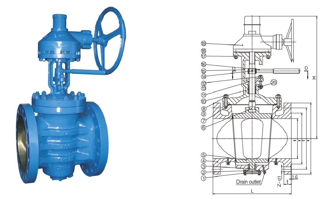 Lift type hard seat plug valve structure