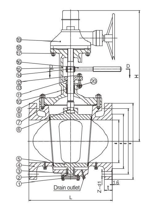 High Temperature lifting type metal seat plug valve structure