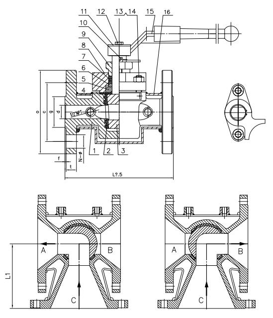 3 way jacketed plug valve